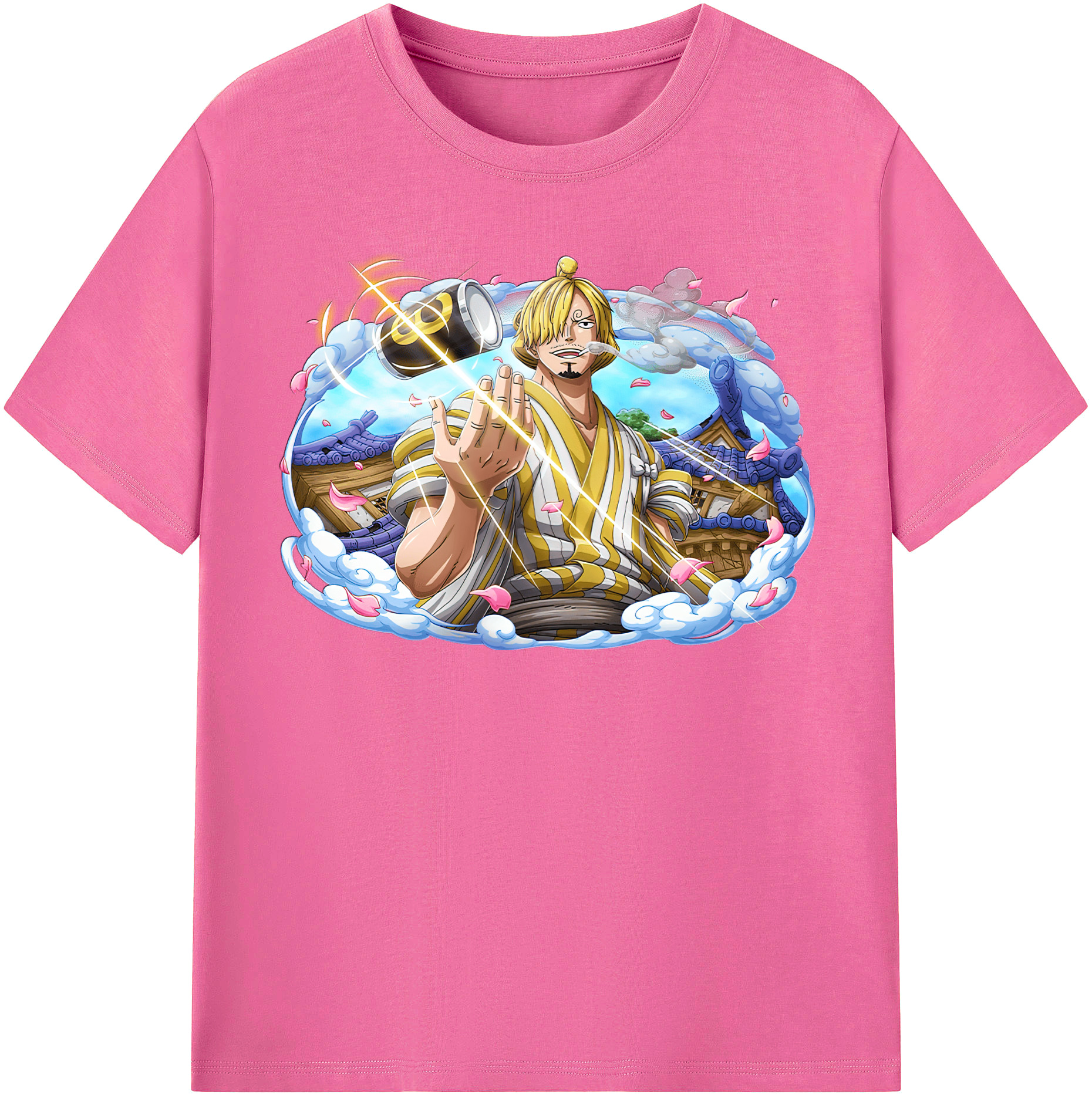 （画像用） ワンピース サンジ ONE PIECE Sanji レディースカジュアルプリントTシャツ（綿100％）